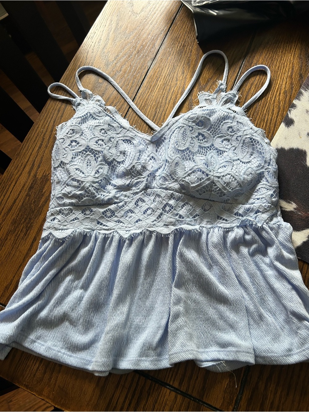 Light Blue Lace Cami